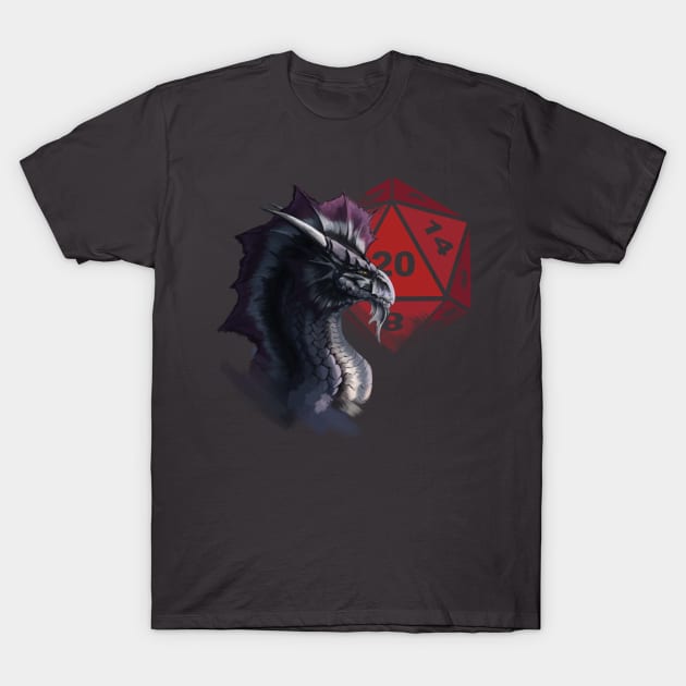 Silver Dragon T-Shirt by Ink Raven